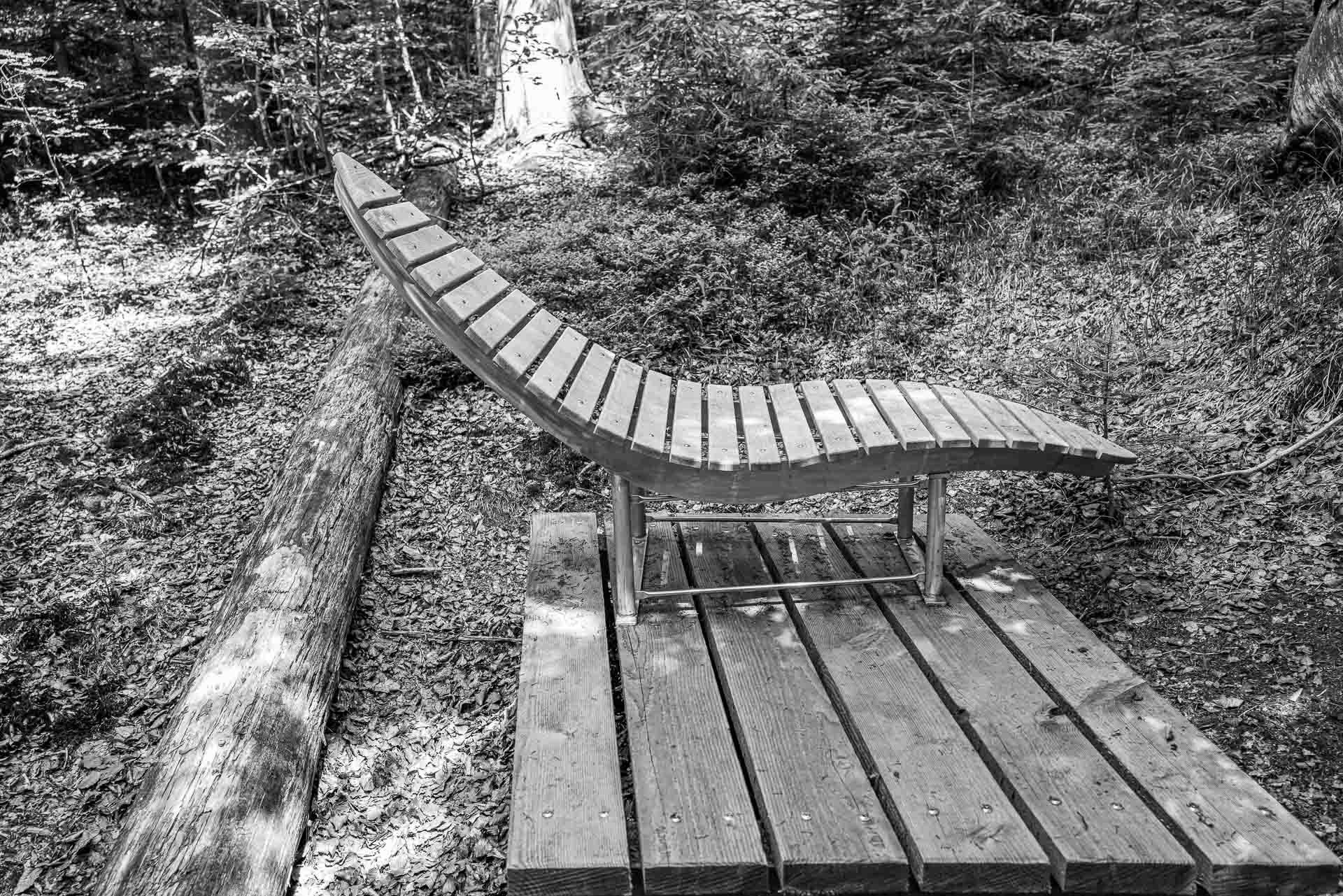 eine weitere Liege wartet auf uns, damit wir die Stille geniessen können